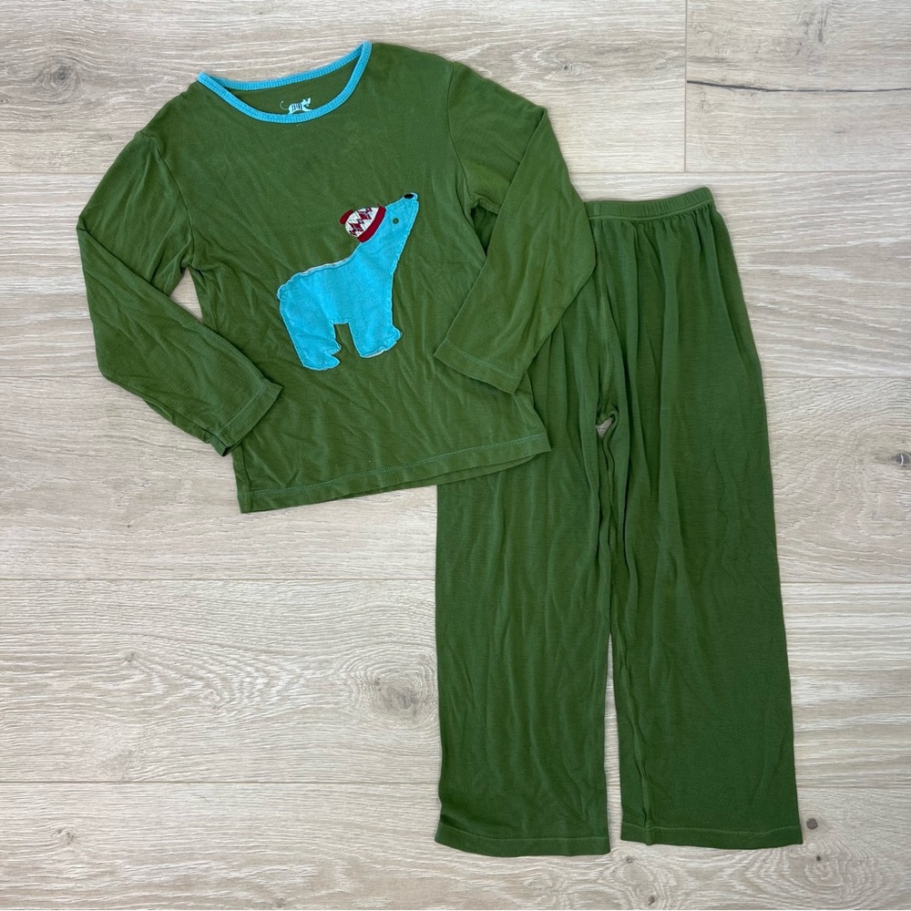 Catch A Tiger By Kickee Pants Green Bamboo Pajama Set